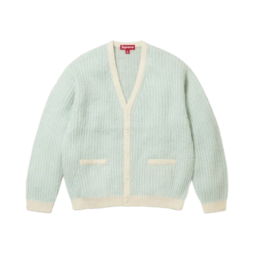 Supreme 2-Tone Mohair Cardigan 'Ivory'