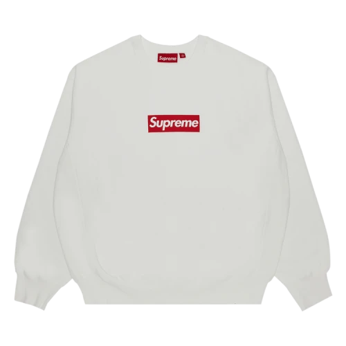 Supreme Washed Box Logo Crewneck 'White'