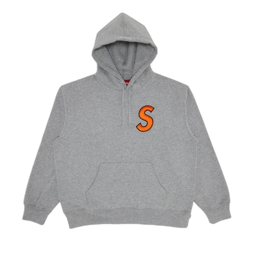 Supreme S Logo Hooded Sweatshirt 'Heather Grey'