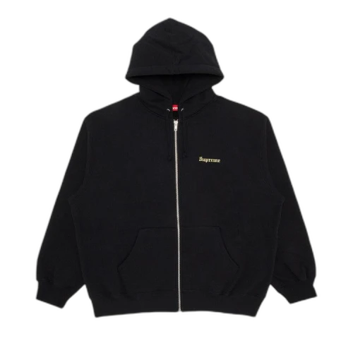 Supreme Crest Zip Up Hooded Sweatshirt 'Black'