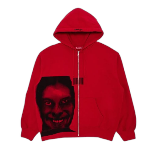 Supreme x Aphex Twin Zip Up Hooded Sweatshirt 'Red'