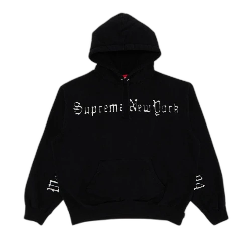 Supreme Contrast Cutout Hooded Sweatshirt 'Black'