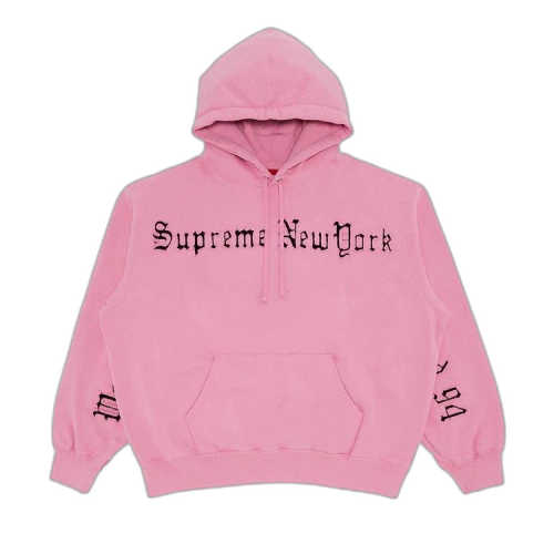 Supreme Contrast Cutout Hooded Sweatshirt 'Pink'