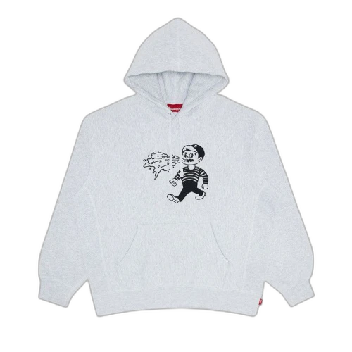 Supreme x Homerun Hooded Sweatshirt 'Ash Grey'