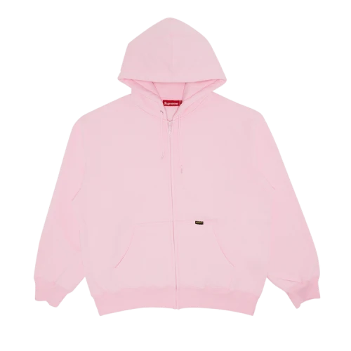 Supreme Work Zip Up Hooded Sweatshirt 'Light Pink'