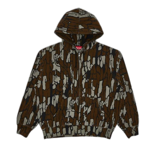 Supreme Work Zip Up Hooded Sweatshirt 'Mossy Oak Trebark Camo'