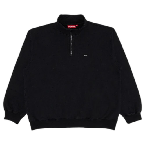 Supreme Small Box Half Zip Pullover 'Black'