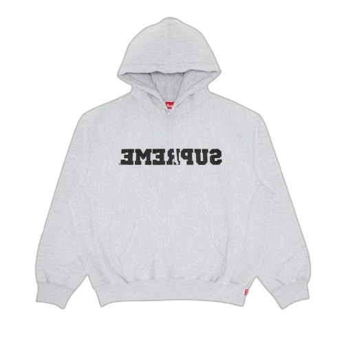 Supreme Reverse Hooded Sweatshirt 'Heather Grey'