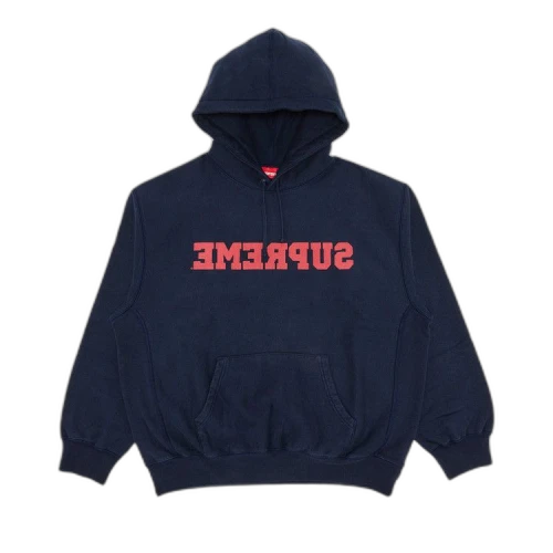 Supreme Reverse Hooded Sweatshirt 'Navy'