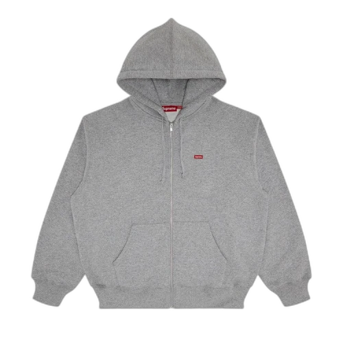 Supreme Small Box Zip Up Hooded Sweatshirt 'Heather Grey'