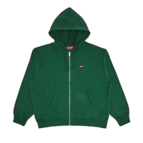 Supreme Small Box Zip Up Hooded Sweatshirt 'Pine'