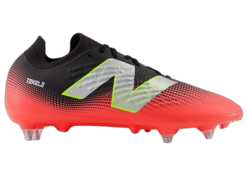 New Balance Tekela Magia V4+ Low Laced SG Black Energy Red Metallic Silver