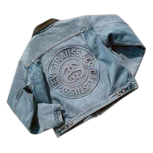 Stussy x Levi's Embossed Praglad Trucker Jacket 'Blue'