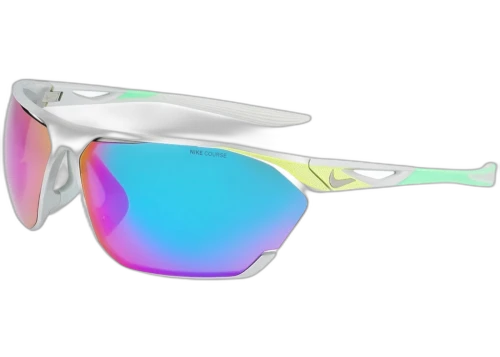 Nike Stratus M Wrap Sunglasses Brushed Silver Turq Mirror (STRATUS-M-DC3407-011-7613)