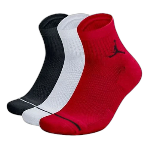 Nike Apparel Socks Men Air Jordan Jumpman Qtr Socks 3 'Black White Red'