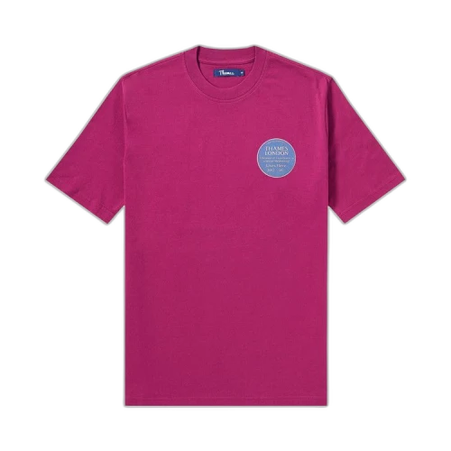 Thames Infinity Plaque T-Shirt 'Dark Pink'