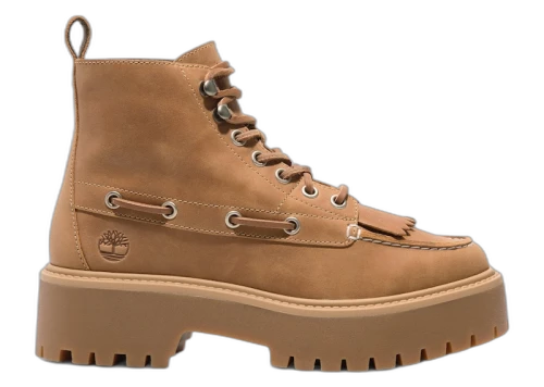 Timberland Stone Street Mid 7-Eye Platform Kiltie Boot Wheat Full-Grain (Women's)