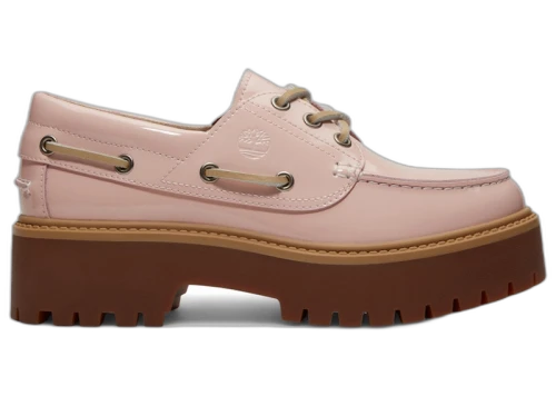 Timberland Stone Street Platform Boat Shoe Light Pink Patent Leather (Women's)