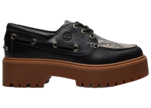 Timberland Stone Street Platform Boat Shoe Snake Print Suede (Women's)