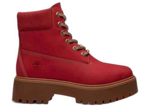 Timberland Stone Street 6" Waterproof Platform Boot Red Nubuck (Women's)