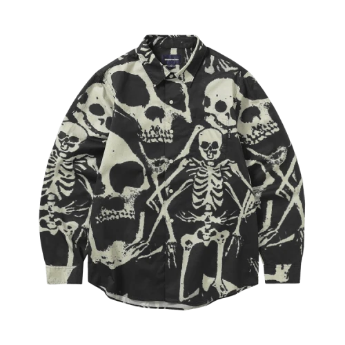 thisisneverthat Skeletons Shirt 'Washed Black'