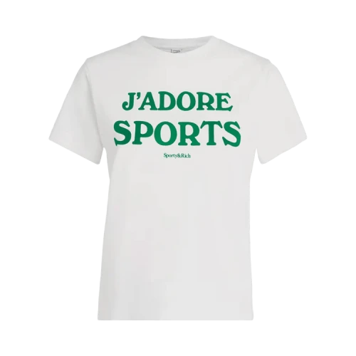 Sporty & Rich Jadore Tee 'White Kelly'