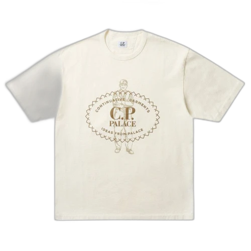 Palace x C.P. Company Mercerized Jersey 30/2 Twisted T-Shirt 'White'