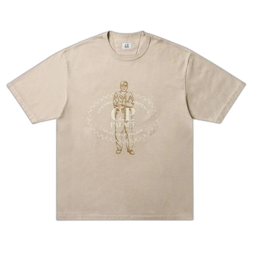 Palace x C.P. Company Mercerized Jersey 30/2 Twisted T-Shirt 'Stone'