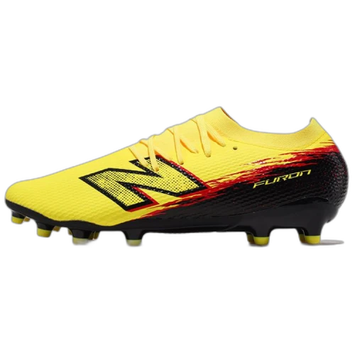 New Balance Furon V8 MG Multi Ground Synthetic Leather Support Coverage Soccer Shoes Men's Yellow