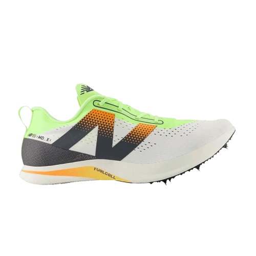 New Balance FuelCell SuperComp MDXv3 White Bleached Lime Glo Hot Mango