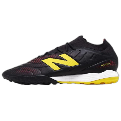 New Balance Tekela V5 TF Turf Soccer Shoes Men's Black Yellow