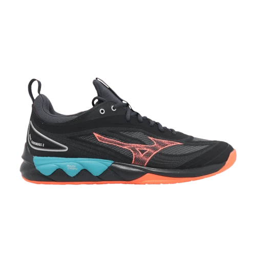 Mizuno Wave Luminous 3 Black Neon Flame Peacock Blue