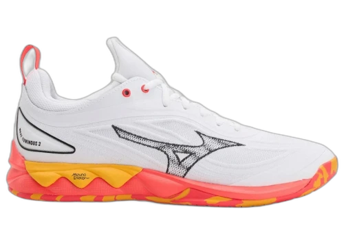 Mizuno Wave Luminous 3 White Fiery Coral 2 Citrus