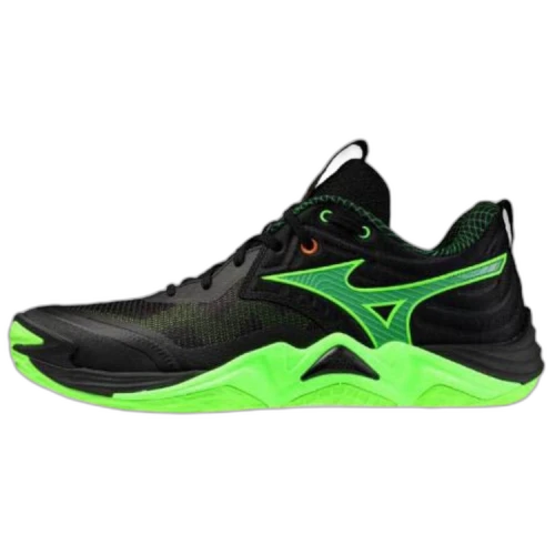 Mizuno Wave Momentum Elite Black Glowing Apple Mandarin Orange