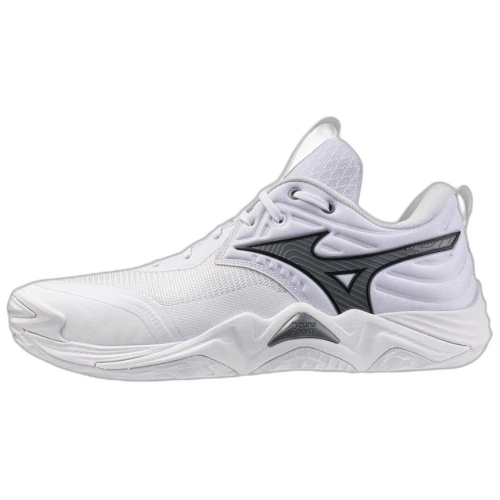 Mizuno WAVE MOMENTUM ELITE Volleyball Shoes Unisex White/Metallic Gray/Black