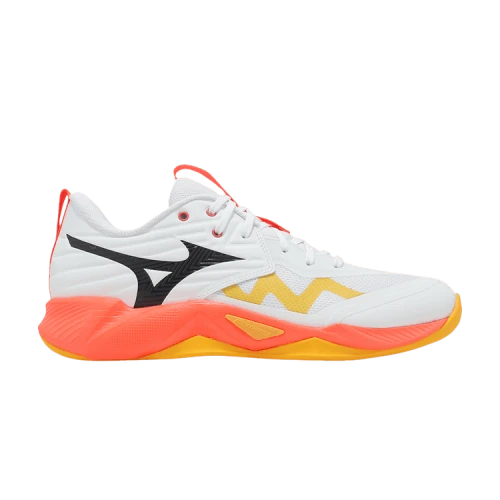 Mizuno Wave Momentum Pro White Fiery Coral 2 Citrus