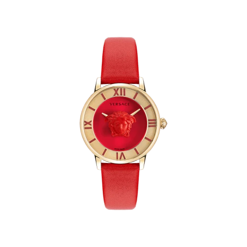 Versace La Medusa Leather Watch 'Gold'