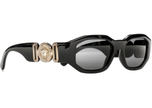 Versace Irregular Biggie Sunglasses Black/Black (VE4361)