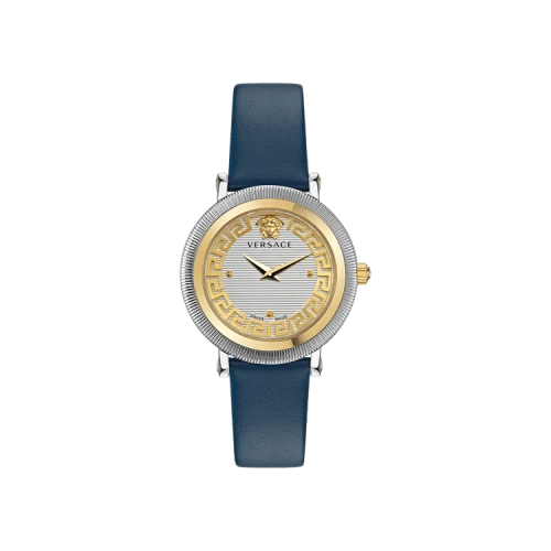Versace Greca Flourish Leather Watch 'Two Tone'