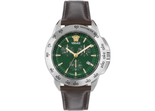 Versace V-Sport Chrono Leather Watch VEKIA0225