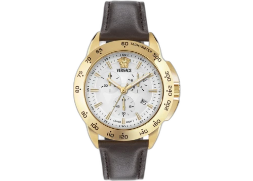 Versace V-Sport Chrono Leather Watch VEKIA0325