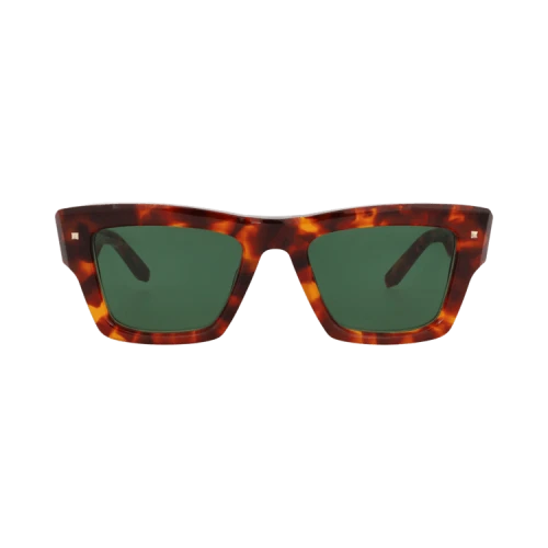 Valentino Square-Frame Acetate Sunglasses Tortoise Tortoise Green (VLS-106C-53)