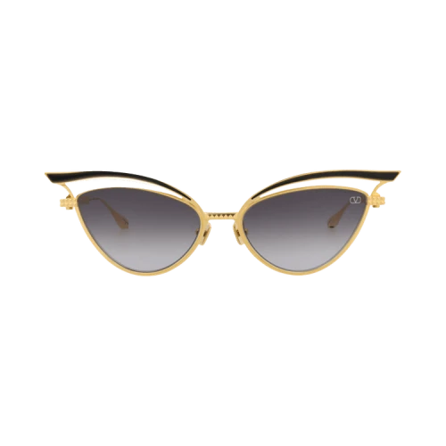 Valentino Sunglasses Cat Eye-Frame Titanium Gold Gold Grey (VLS-118A-55)