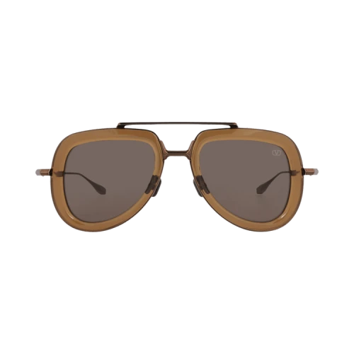 Valentino Aviator-Frame Acetate and Metal Sunglasses Brown Copper Brown (VLS-129D-50)