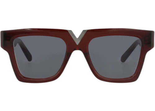 Valentino Square-Frame Metal Sunglasses Bordeaux Bordeaux Grey (VLS-162C-51)