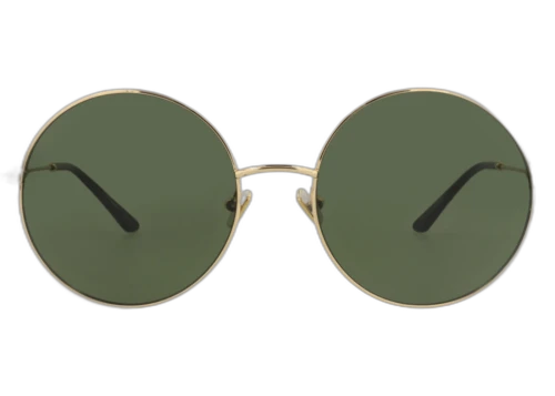 Valentino Round-Frame Acetate Sunglasses Gold Gold Green (VLS-170A-57)