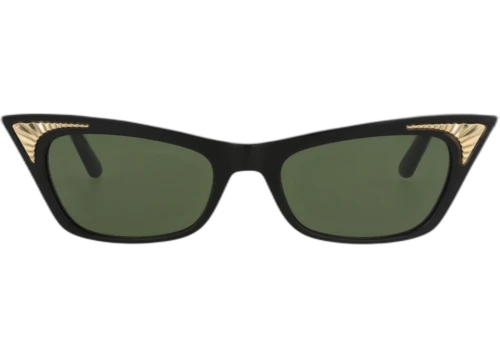 Valentino Cat Eye-Frame Acetate Sunglasses Black Black Green (VLS-175A-51)