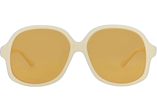 Valentino Round-Frame Metal Sunglasses Ivory Ivory Orange (VLS-177C-59)