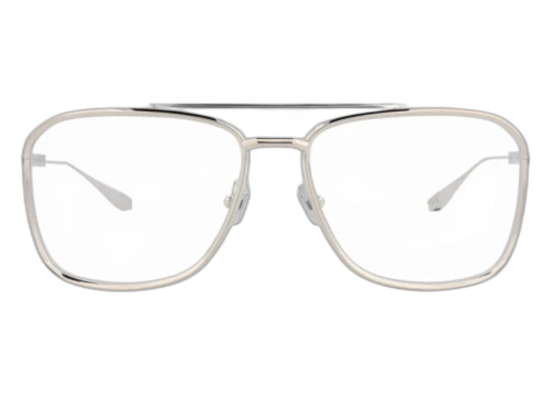 Valentino Aviator-Frame Metal Optical Frames Silver Silver Transparent (VLX-168B-55)