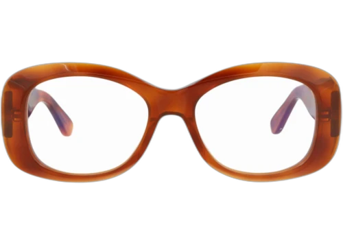 Valentino Round-Frame Acetate Optical Frames Havana Havana Transparent (VLX-181C-53)
